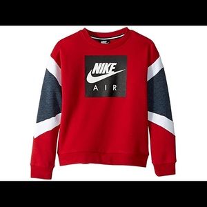 Nike® Kids Nike Air Crew Pullover (XS Gym Red)
